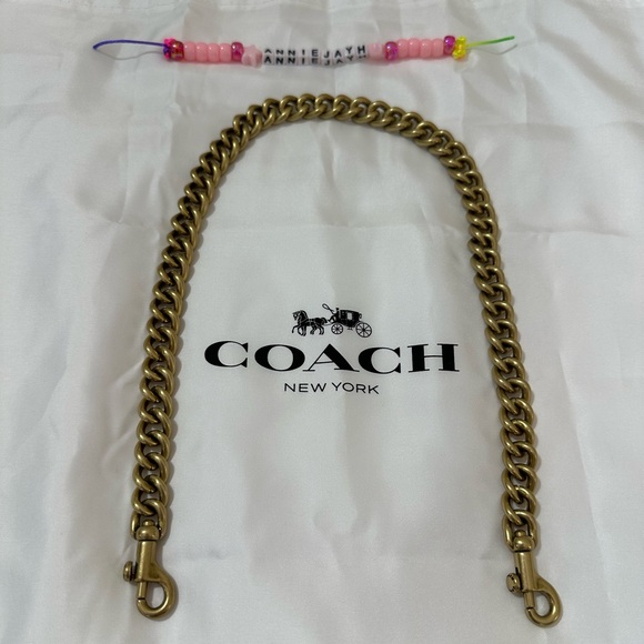 NEW w/o tags - Coach Brass Gold Chain Strap *STRAP ONLY, no bag* - Picture 1 of 5